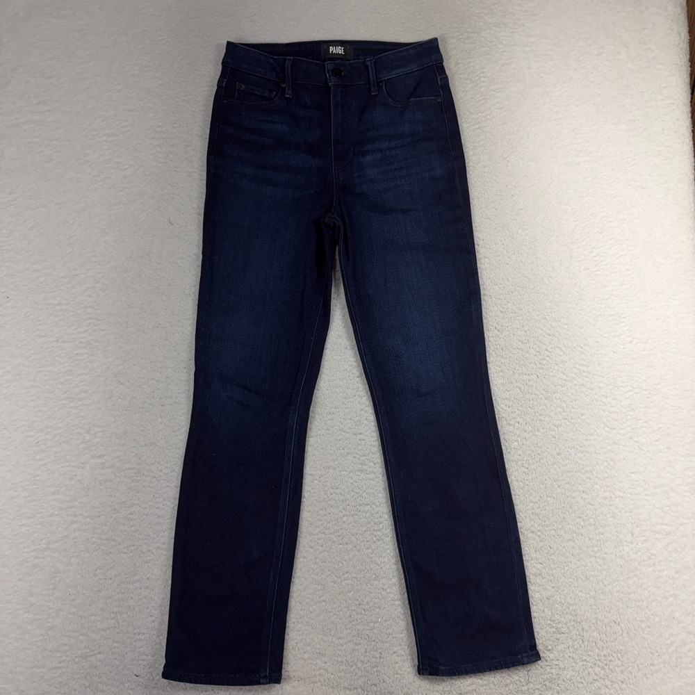 Paige Jeans Womens 27 (27.5x27.5) Blue Cindy Dark Wash High Rise Straight Denim
